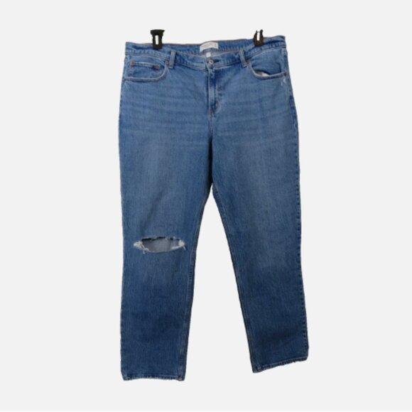 Abercrombie & Fitch Denim - Abercrombie & Fitch size 34 18R Curve Love 90s Mid Rise Straight Leg Jean Denim